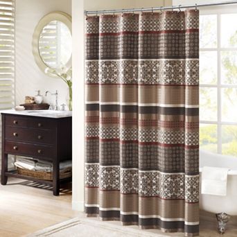 Madison Park Dartmouth Jacquard Shower Curtain