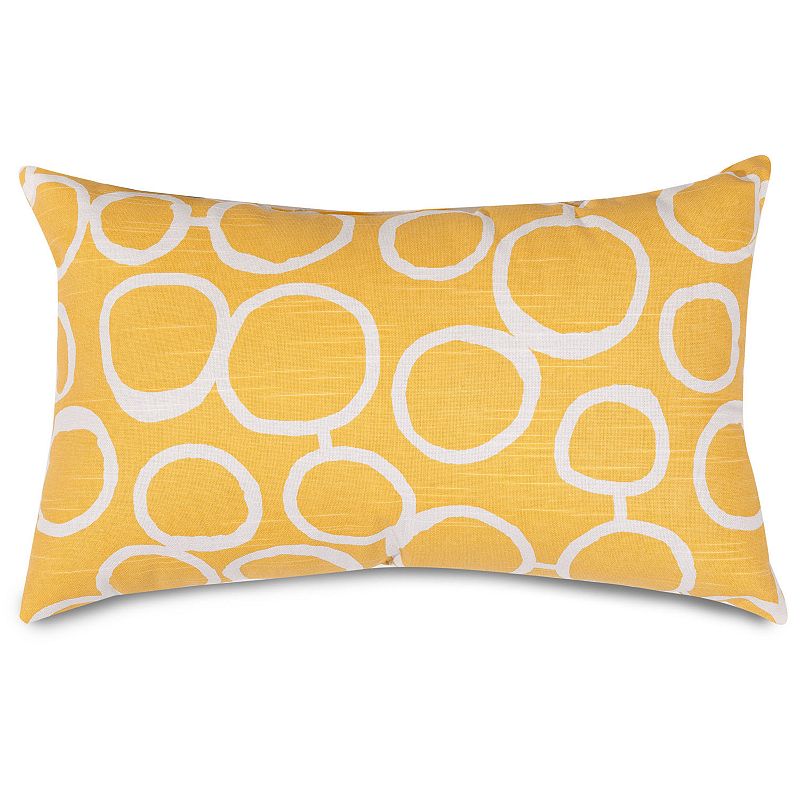 Majestic Home Goods Fusion Oblong Throw Pillow, Yellow, 12X20