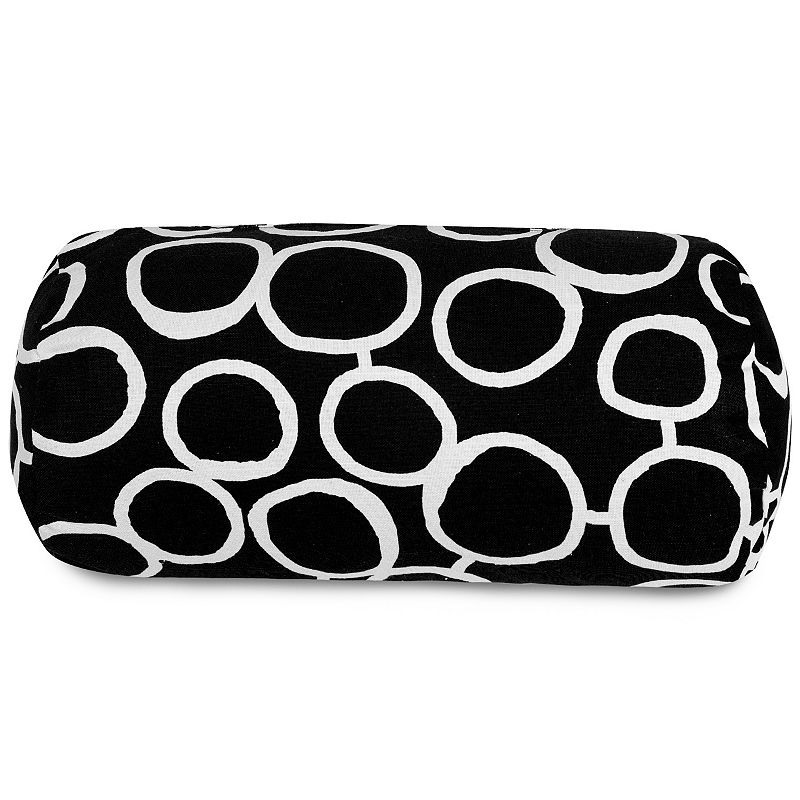 Majestic Home Goods Fusion Round Bolster Pillow, Black