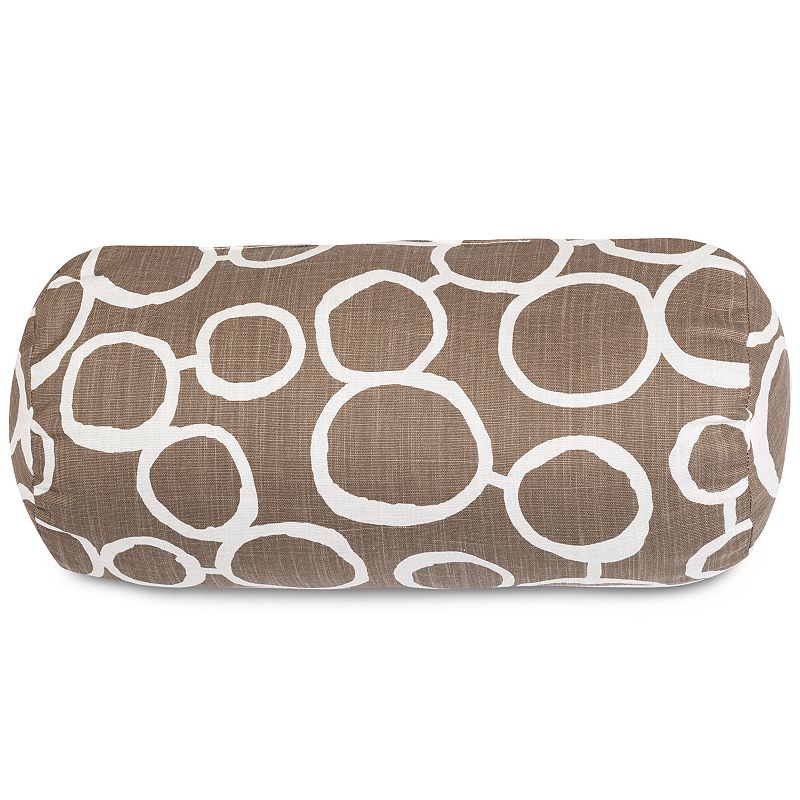Majestic Home 85907246047 Fusion Mocha Round Bolster Pillow, 18.5 x 8 in.