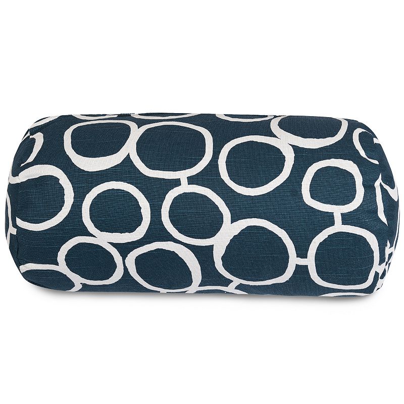 Majestic Home Goods Fusion Round Bolster Pillow, Blue