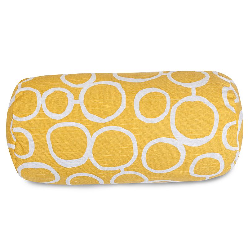 Majestic Home Goods Fusion Round Bolster Pillow, Yellow
