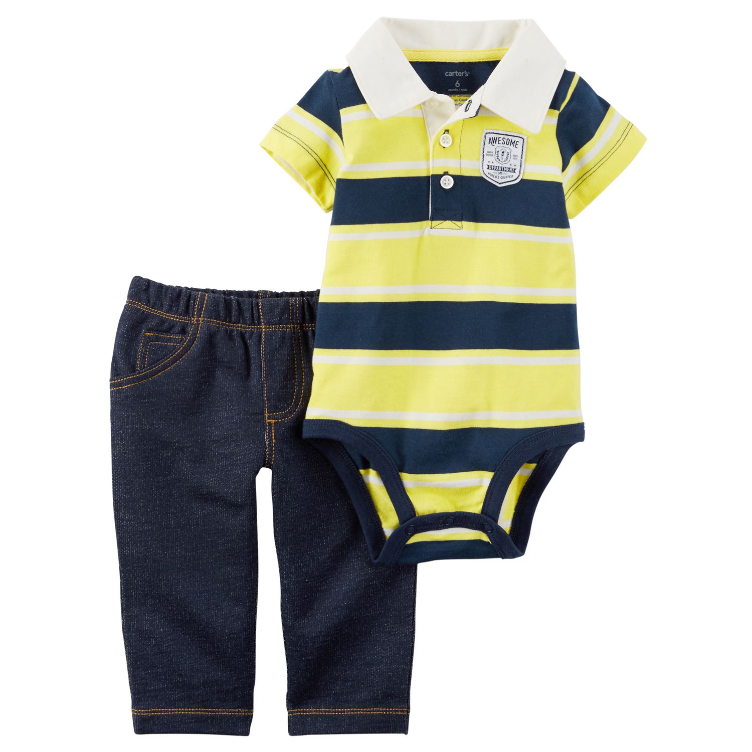 baby boy polo bodysuit