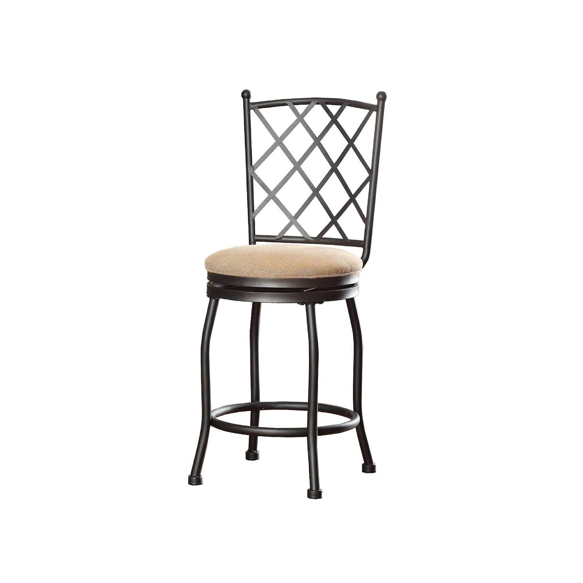HomePop Tristan Counter Stool, Brown