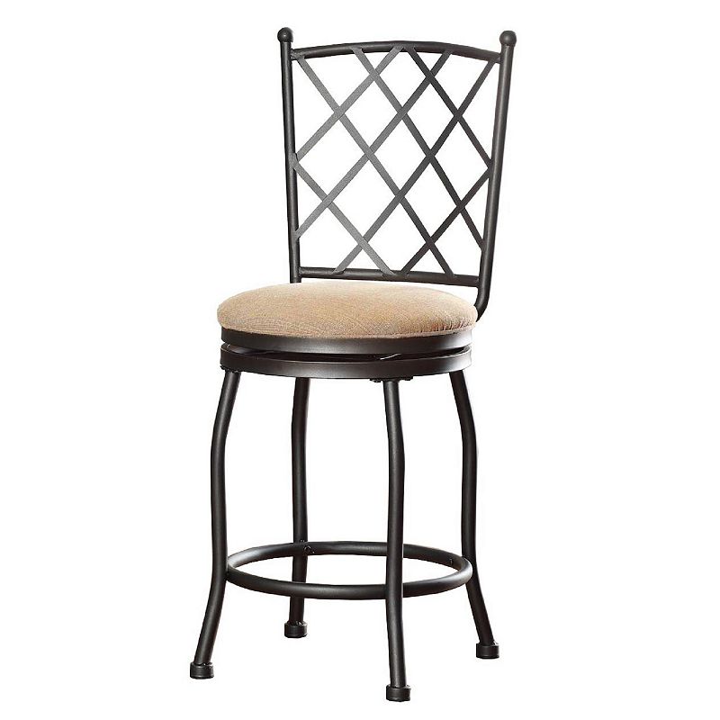 HomePop Tristan Counter Stool, Brown