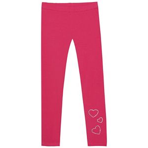 Girls 4-6x French Toast Rhinestone Heart Leggings