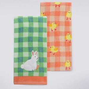 Celebrate Easter Together Bunny With Carrot Kitchen Towel 2-pk.