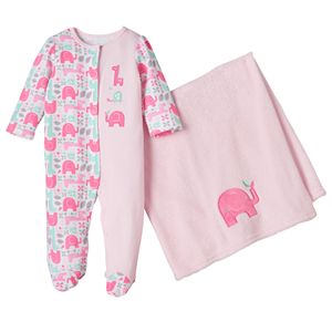 Baby Girl Baby Starters Sleep & Play & Plush Blanket Set