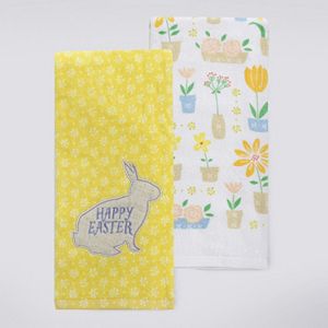 Celebrate Easter Together Bunny Patch Kitchen Towel 2-pk.