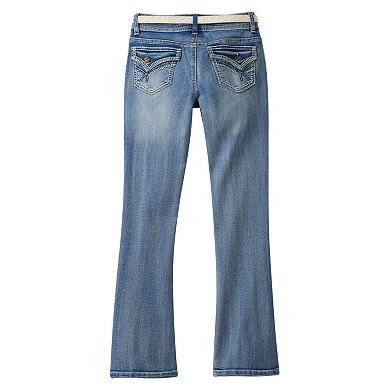 Girls 7-16 & Plus Size Mudd® Belted Faded Bootcut Jeans