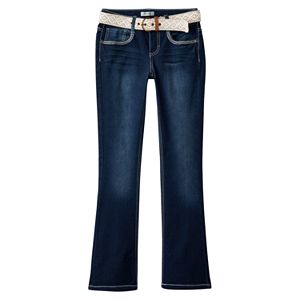 Girls 7-16 & Plus Size Mudd® Belted Faded Bootcut Jeans