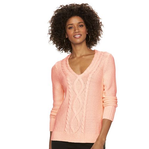 chaps cable knit sweater women's