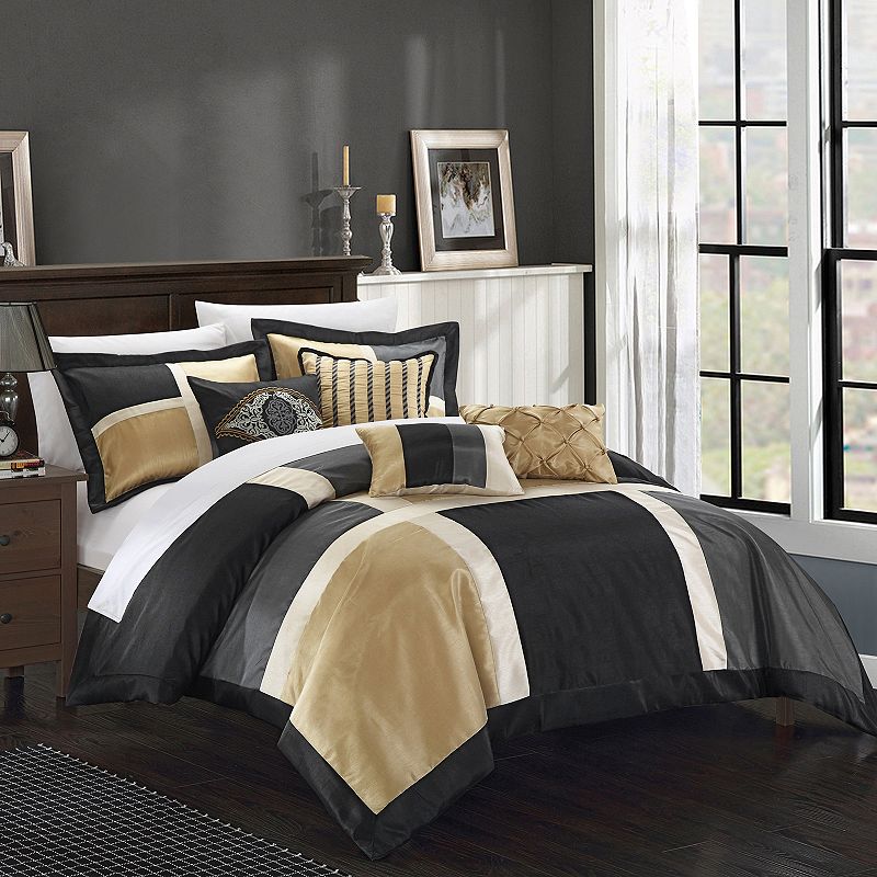 Alleta Comforter Set, Black, King