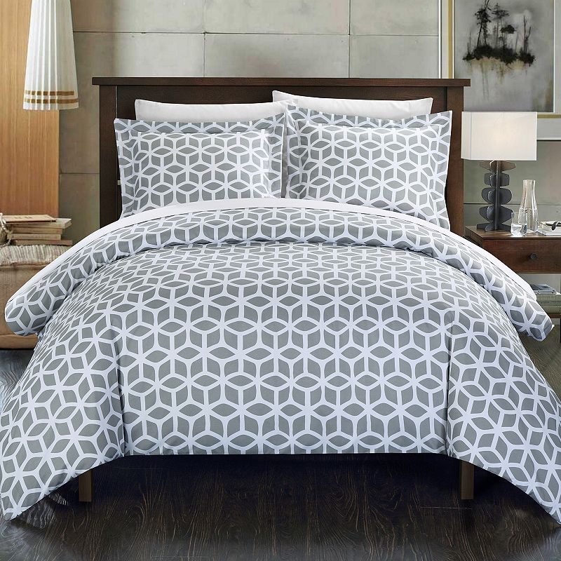 Elizabeth Duvet Cover Set, Grey, King