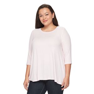 Juniors' Plus Size SO® Ribbed Swing Tee