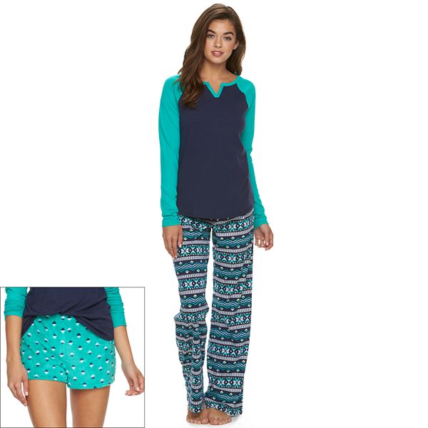 Juniors' SO® Pajamas 3Piece Pajama Set