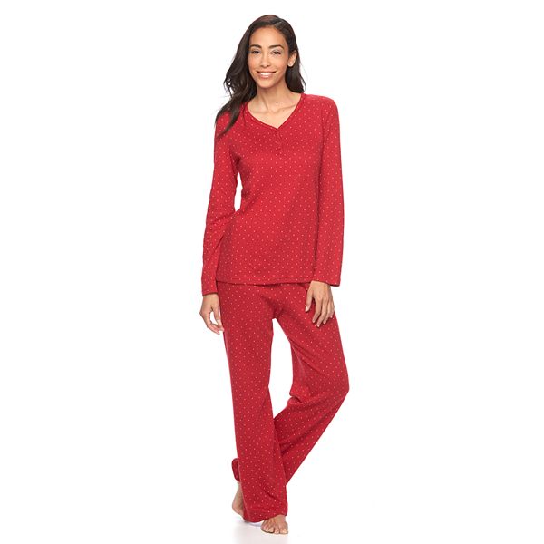Women's Croft & Barrow® Pajamas: Textured Knit PJ Set