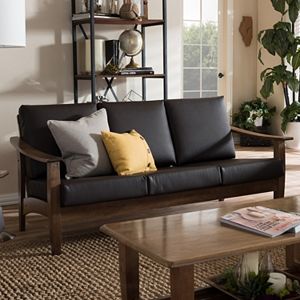 Baxton Studio Pierce Faux-Leather Sofa