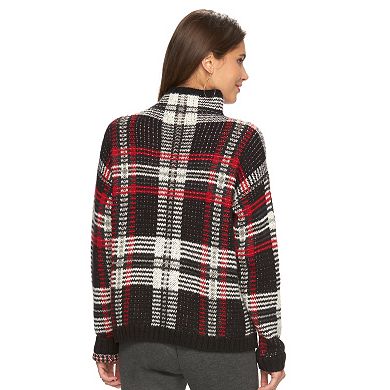 Women's Chaps Print Mockneck Sweater