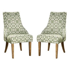 HomePop Woven Lattice Accent Chair 2-piece Set