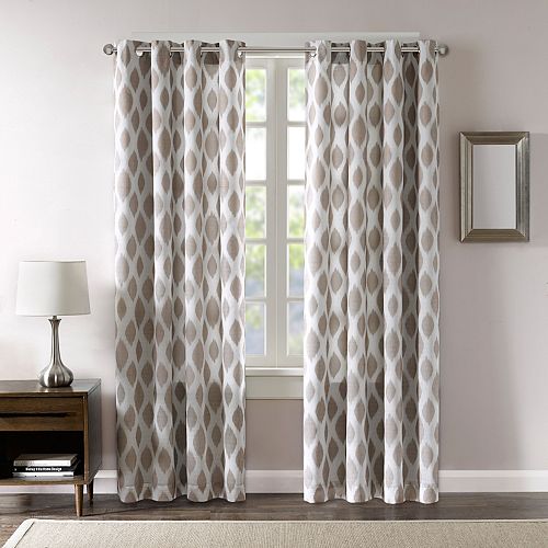 Madison Park Ivy Metallic Ogee Blackout Curtain