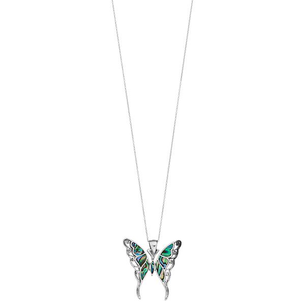 Butterfly Feeling Free Sterling Silver Pendant Necklace
