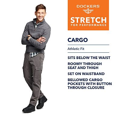 Men's Dockers Athletic-Fit Stretch Cargo Pants