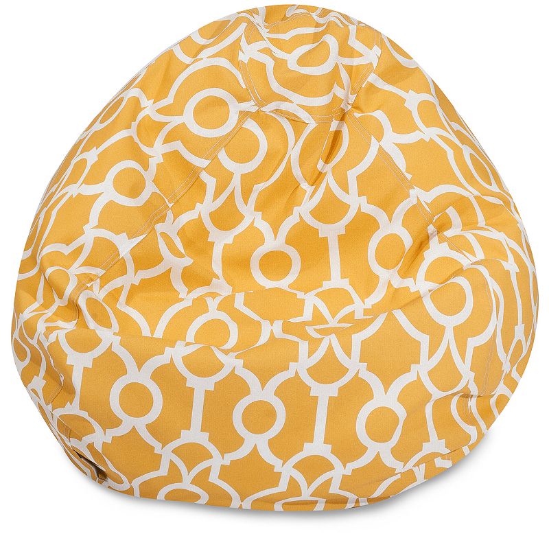 Majestic Home Goods Athens Indoor / Outdoor Small Beanbag Chair, Yellow