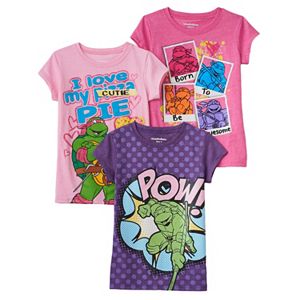 Girls 4-6x Teenage Mutant Ninja Turtles 3-pk. Glitter Graphic Tees