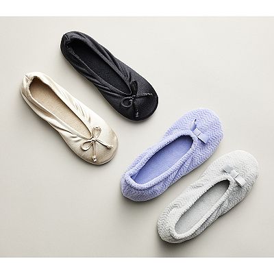 Isotoner Isotoner Popcorn Ballet, pantofole da donna, Blu pastello