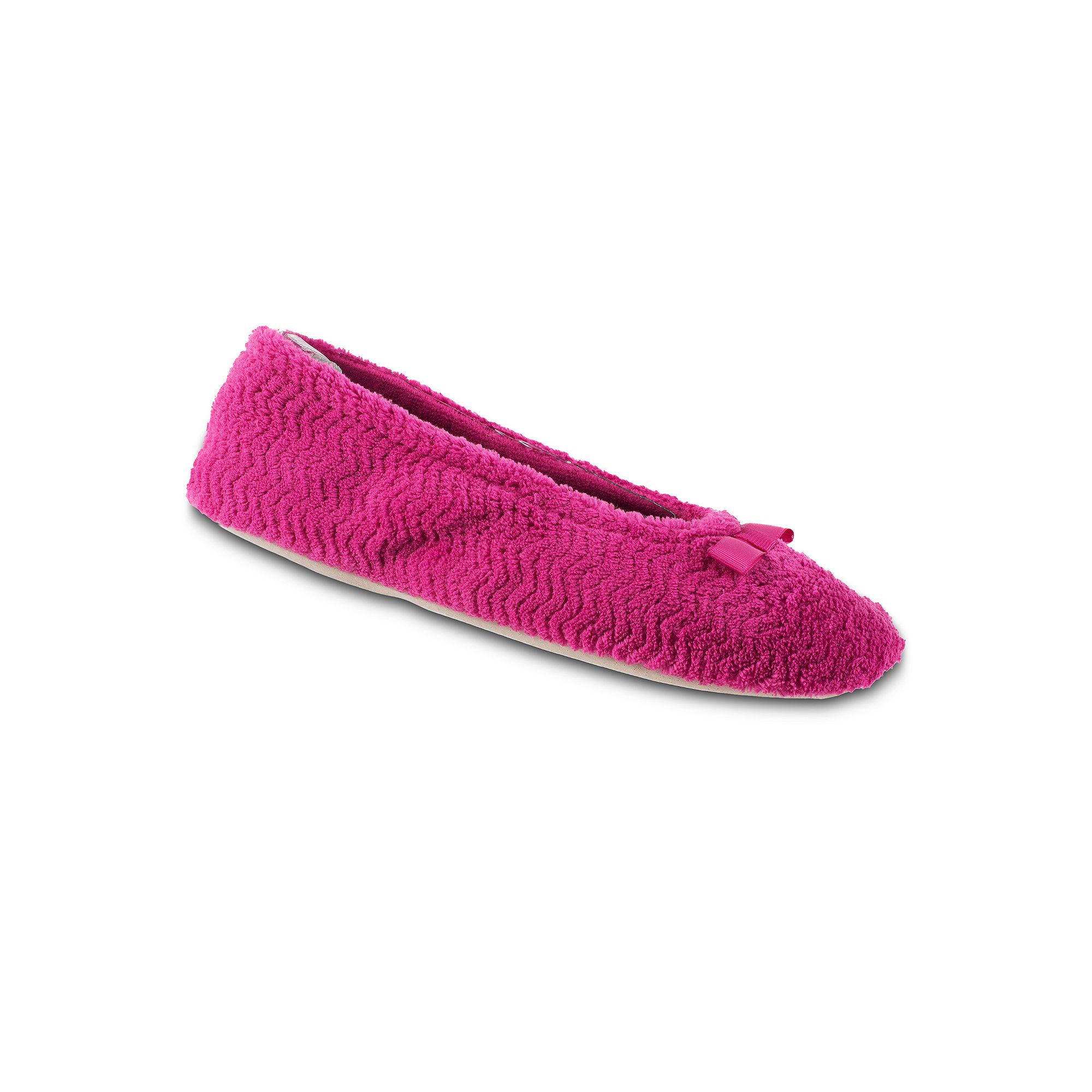 isotoner Chevron Womens Ballet Slippers, Size: Small, Pink
