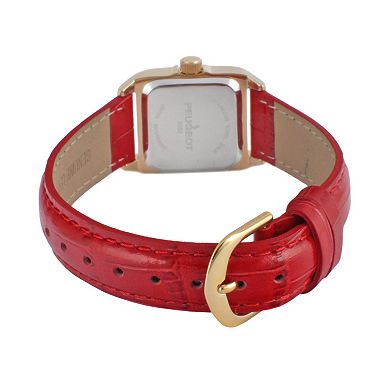 Peugeot Women's Crystal Leather Watch