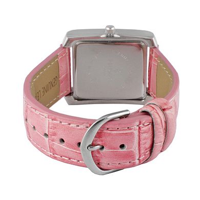 Peugeot Women's Crystal Pink Leather Watch - 325PK