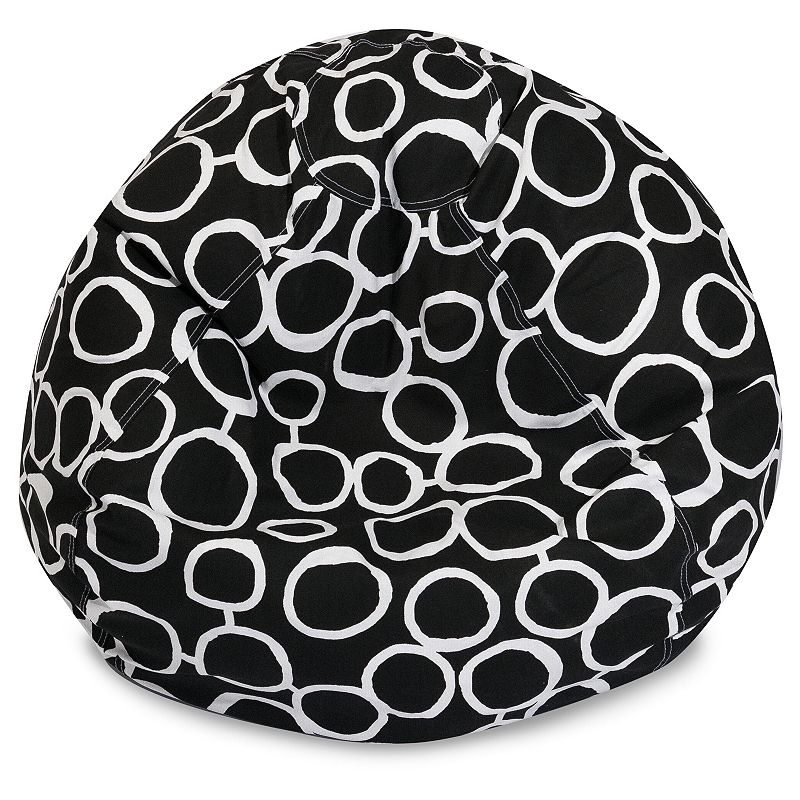 Majestic Home Goods Fusion Small Beanbag Chair, Black