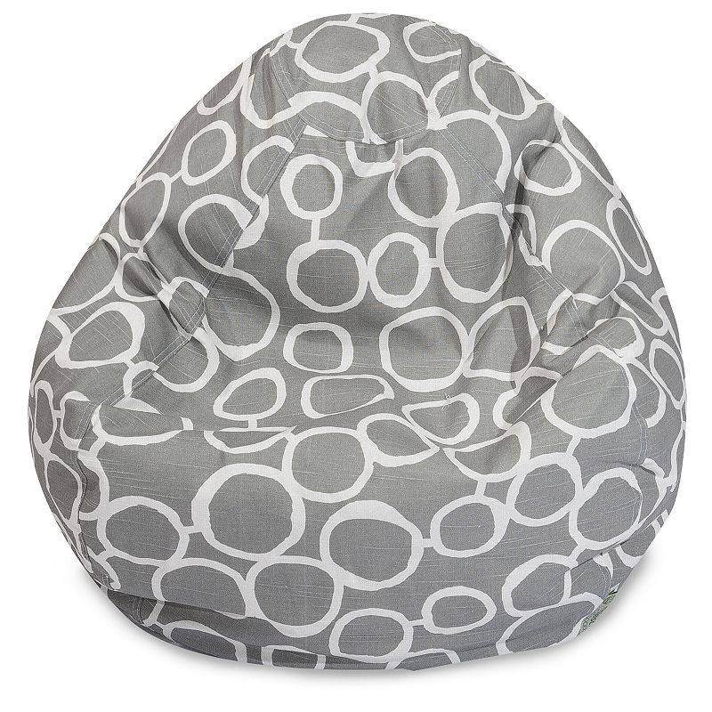 Majestic Home Goods Fusion Small Beanbag Chair, Grey