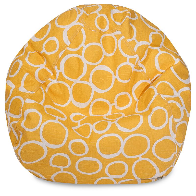 Majestic Home Goods Fusion Small Beanbag Chair, Yellow