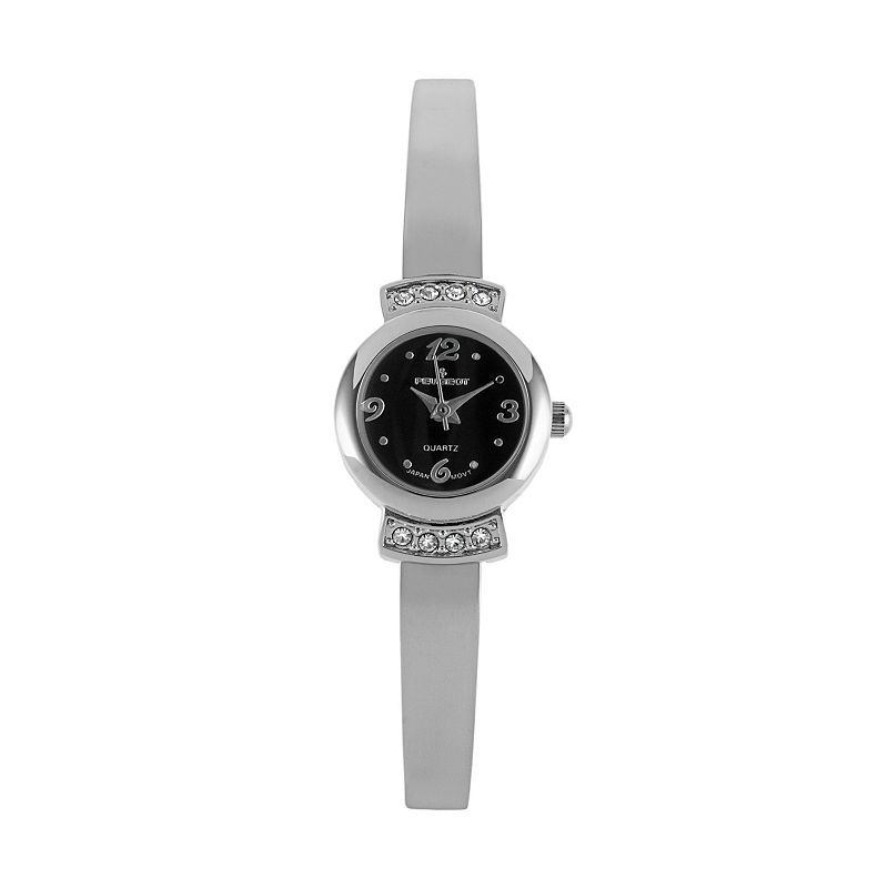 Peugeot Womens Crystal Half Bangle Watch - 7092SBK, Grey