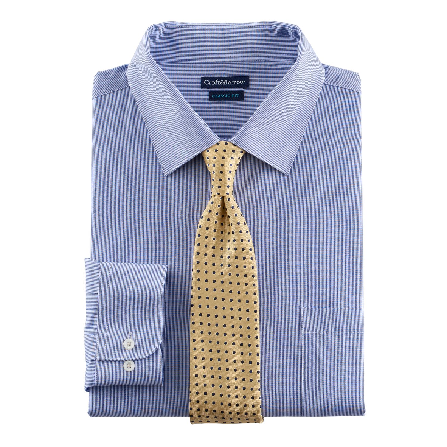 croft and barrow classic fit dress shirt Men's Croft & Barrow Classic-Fit Easy-Care Woven Button-Down Shirt