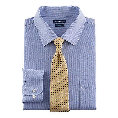 Men's Croft & Barrow® Regular-Fit Stretch Collar Dress Shirt and Patterned Tie Boxed Set