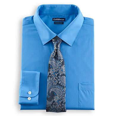 Men's Croft & Barrow® Regular-Fit Stretch Collar Dress Shirt and Patterned Tie Boxed Set