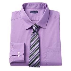 Men's Croft & Barrow庐 Classic-Fit Striped Dress Shirt and Patterned Tie