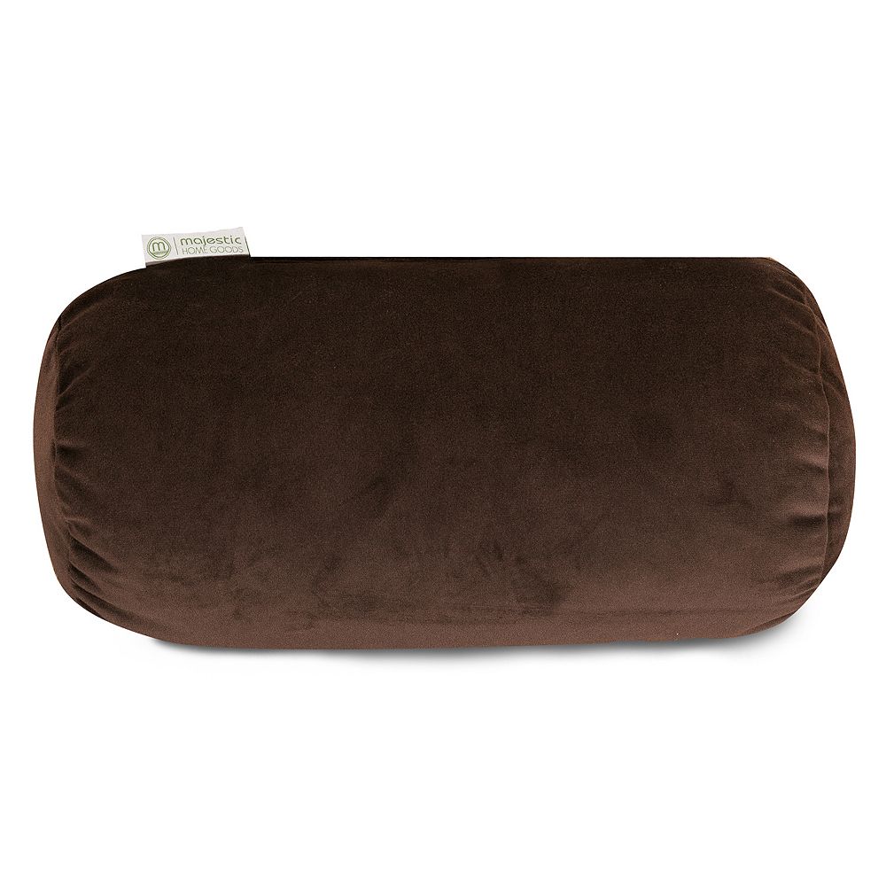 Majestic Home Goods Velvet Round Bolster Pillow