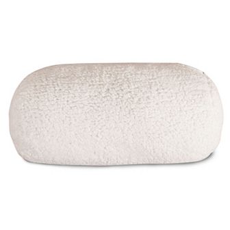 Majestic Home Goods Faux Sherpa Sheepskin Round Bolster Pillow