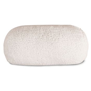 Majestic Home Goods Faux Sherpa Sheepskin Round Bolster Pillow