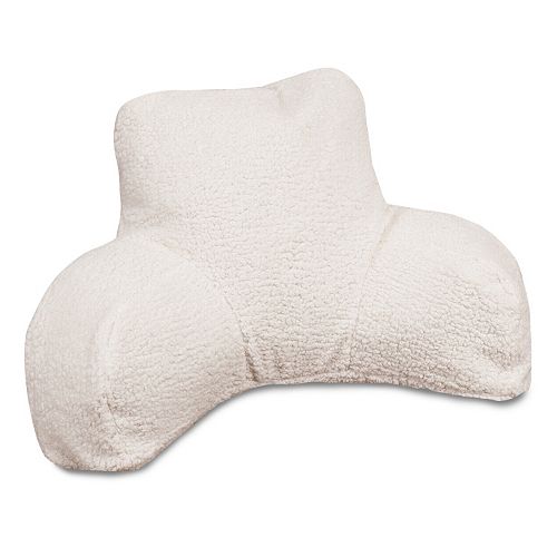 Majestic Home Goods Faux Sherpa Sheepskin Reading Pillow