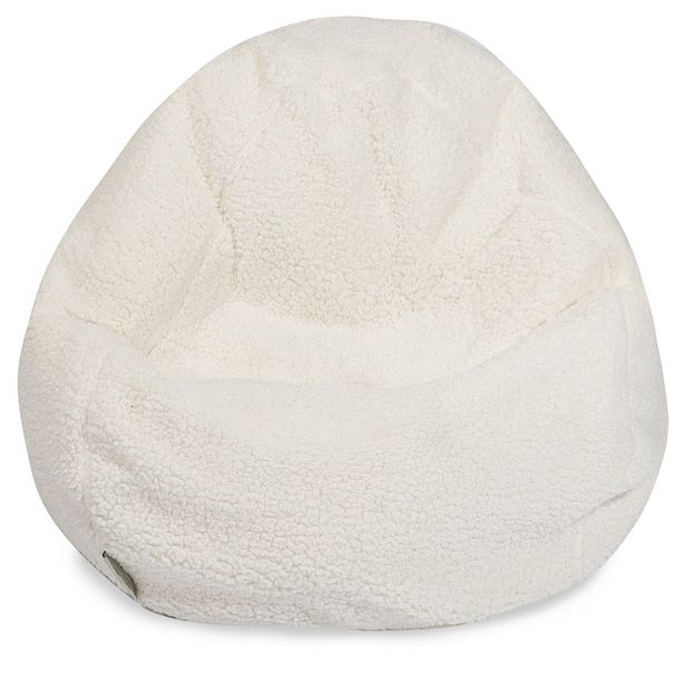 Faux sherpa bean online bag