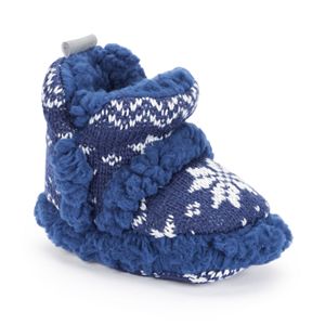 Baby Boy Skidders Sherpa-Lined Knit Booties