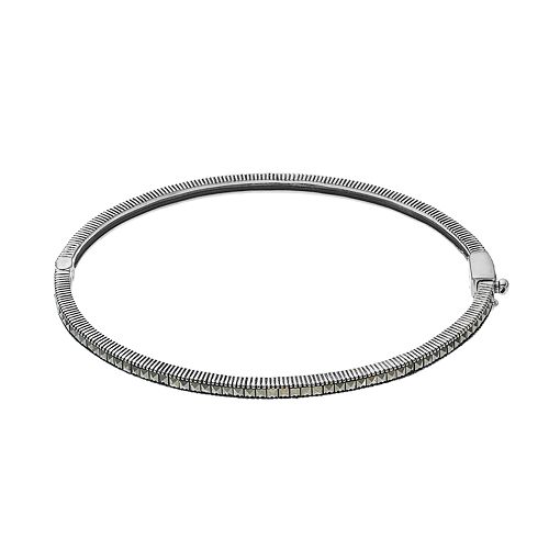 Lavish by TJM Sterling Silver Marcasite Bangle Bracelet