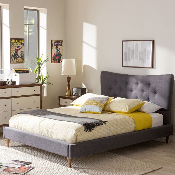Baxton Studio Hannah Mid Century Modern Platform Bed