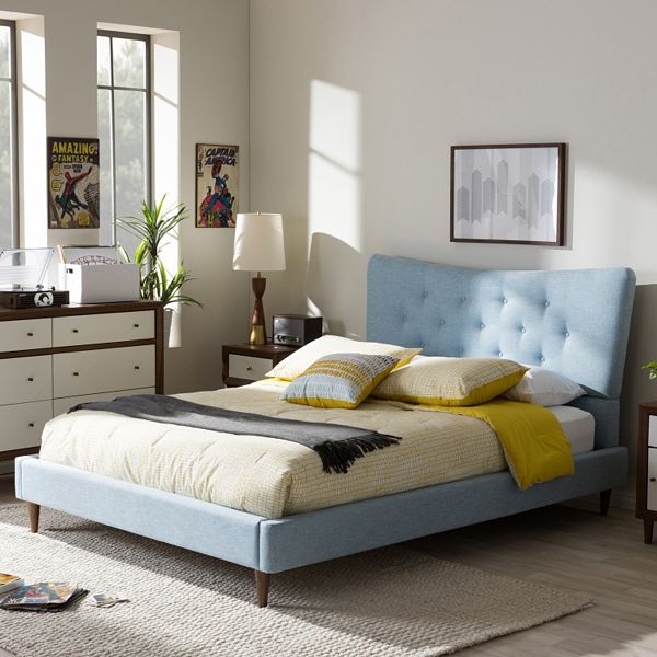 Baxton Studio Hannah Mid Century Modern Platform Bed